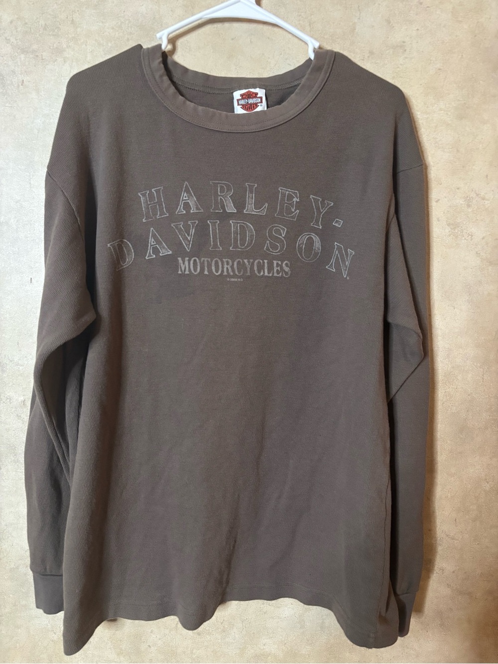 Harley-Davidson Men's Long Sleeve Logo Shirt - Brown